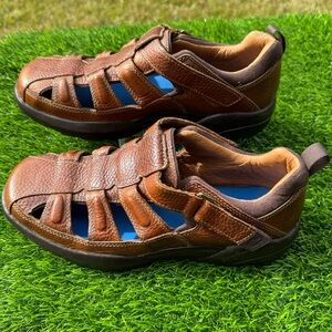 Dr.Comfort Fisherman Brown Leather Men's Shoes Size 9XW